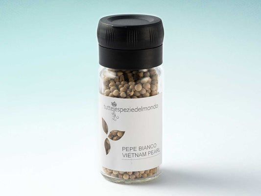 Vietnam Pearl White Pepper - Jar s uzávěrem mlýnku 50g
